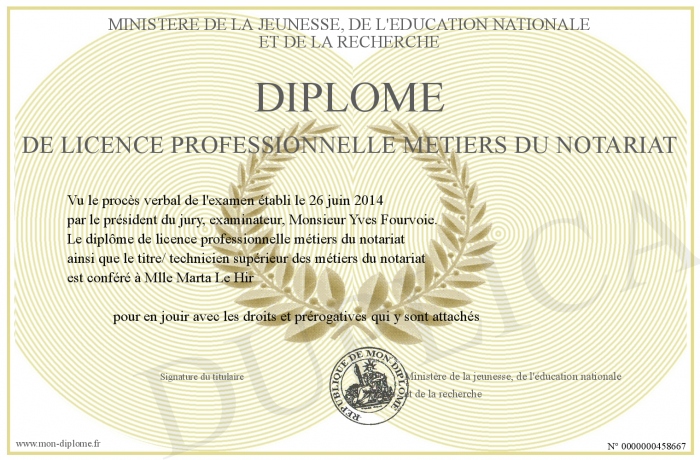 diplome universitaire notariat